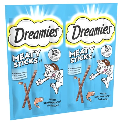 Meaty Sticks Cat Treats With Salmon - brand image